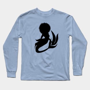 Lovely Afro Mermaid Silhouette Long Sleeve T-Shirt